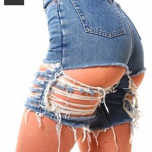 Distressed Jean Shorts